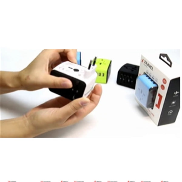 Adaptor de Călătorie Multi-Funcțional – Convertor Universal cu USB și AC, Compatibil cu Peste 170 de Țări ✈️
