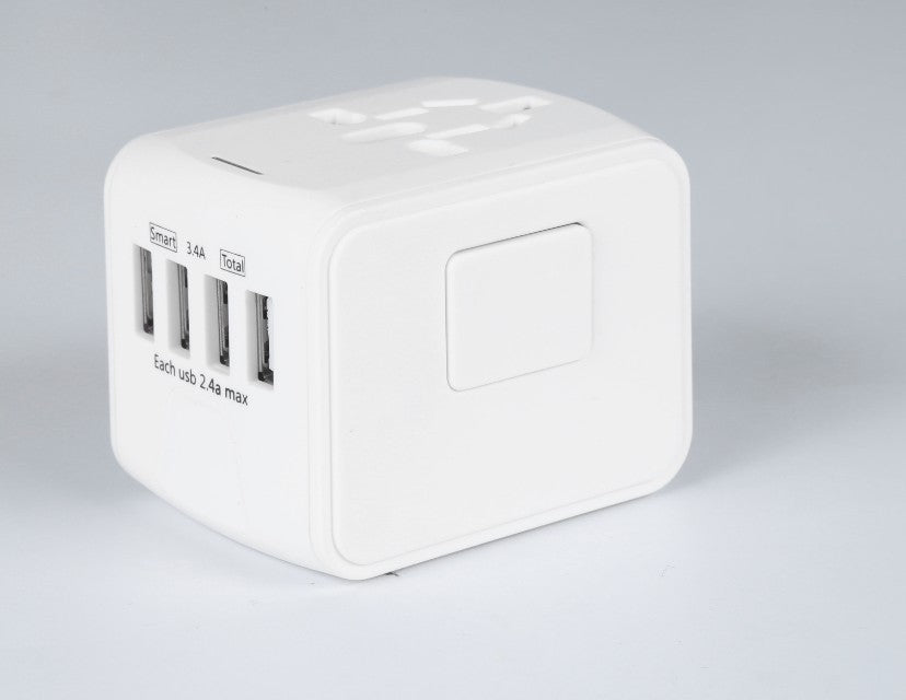 Adaptor de Călătorie Multi-Funcțional – Convertor Universal cu USB și AC, Compatibil cu Peste 170 de Țări ✈️