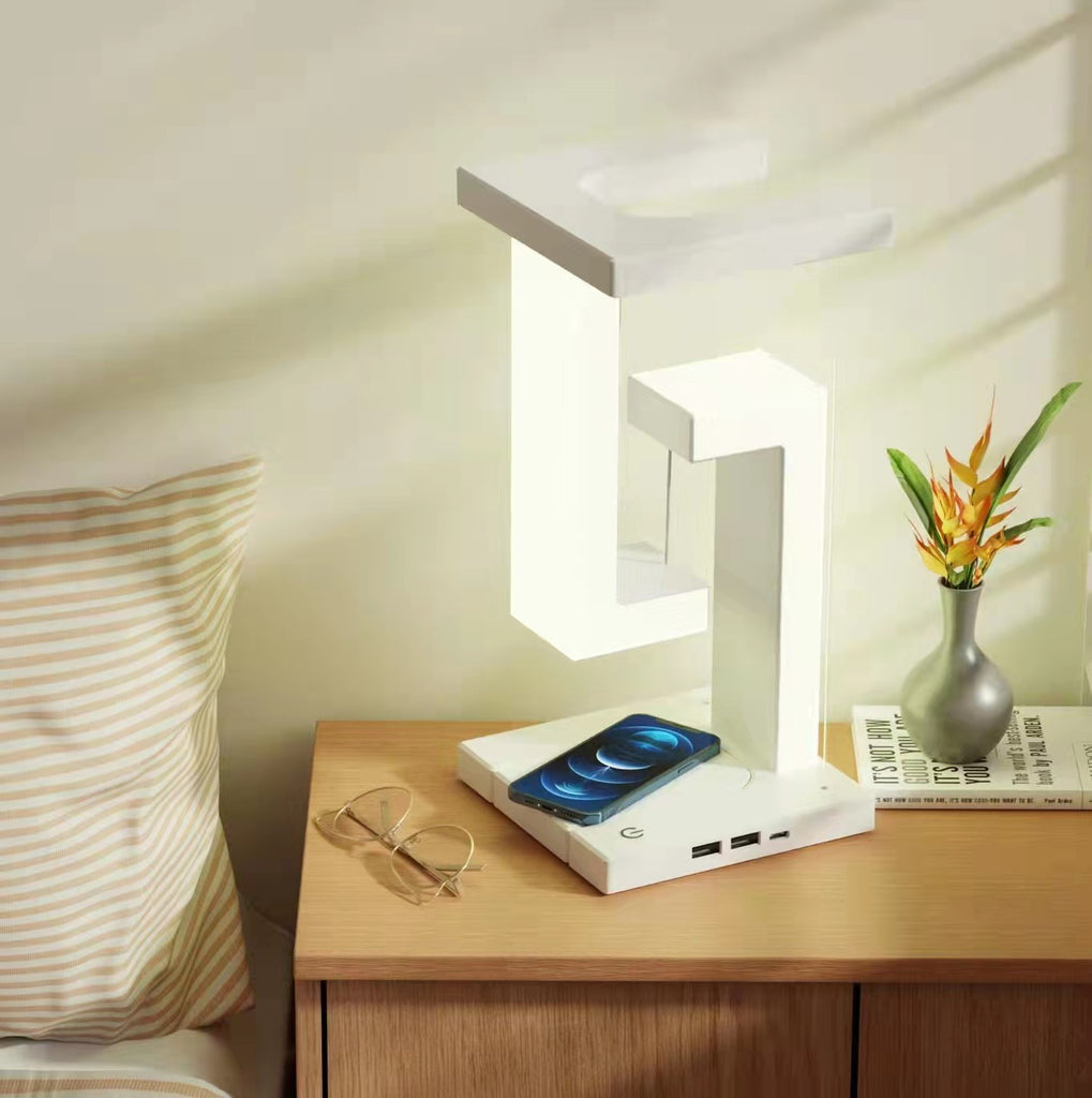 Lampă de birou multifuncțională / Veioză inteligentă cu încărcător wireless