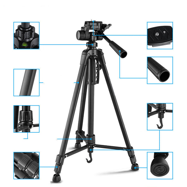 Trepied SLR Portabil pentru Cameră – Aliaj Aluminiu, 3 Secțiuni, Placă Eliberare Rapidă, Negru Trepied SLR Portabil pentru Cameră – Aliaj Aluminiu, 3 Secțiuni, Placă Eliberare Rapidă, Negru