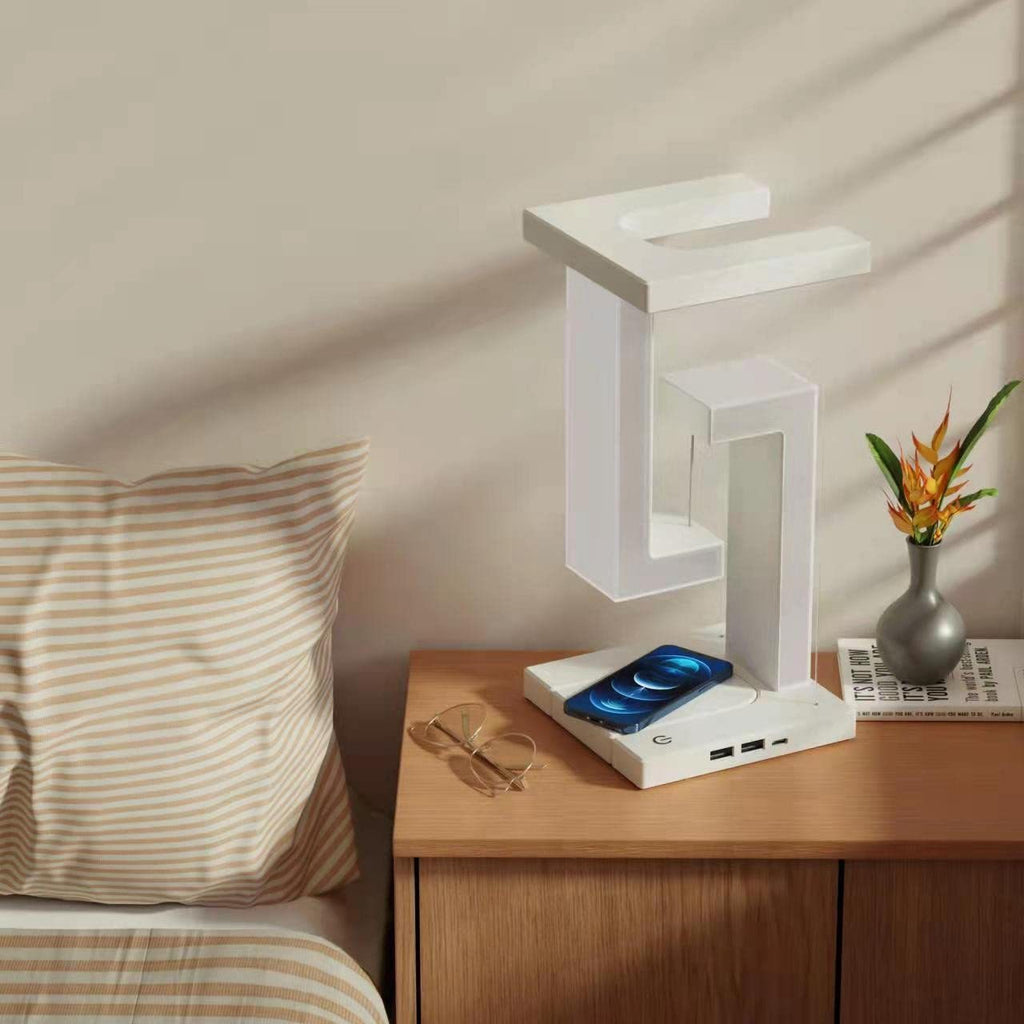 Lampă de birou multifuncțională / Veioză inteligentă cu încărcător wireless