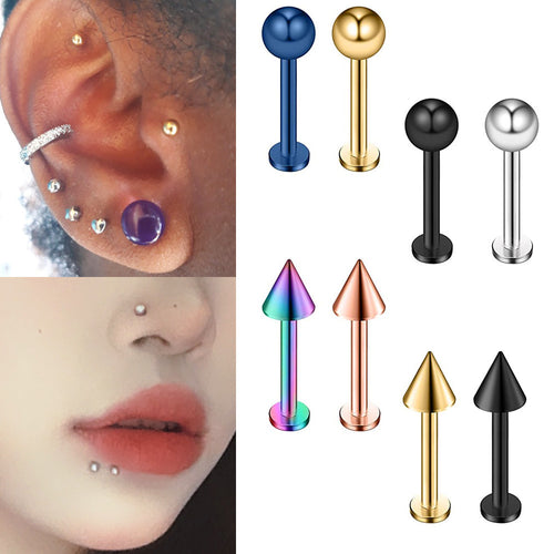 Piercing-ul Tău Perfect: Labret Universal din Oțel 316L, pentru Buză, Nas sau Ureche.
