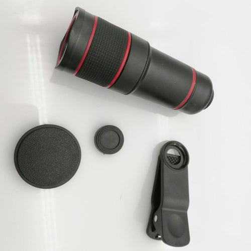 Lentilă telescopică 20x pentru telefon – monocular tip acoperiș, câmp vizual 16°, compact 33x94 mm