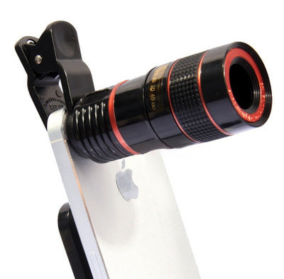 Lentilă telescopică 20x pentru telefon – monocular tip acoperiș, câmp vizual 16°, compact 33x94 mm