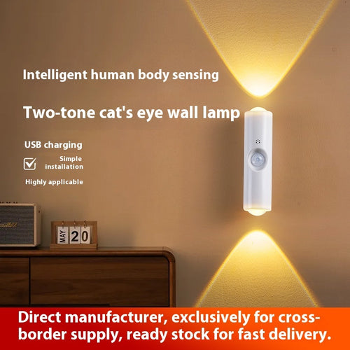 Lampă de veghe LED reîncărcabilă, senzor mișcare, magnetică, autoadezivă, USB