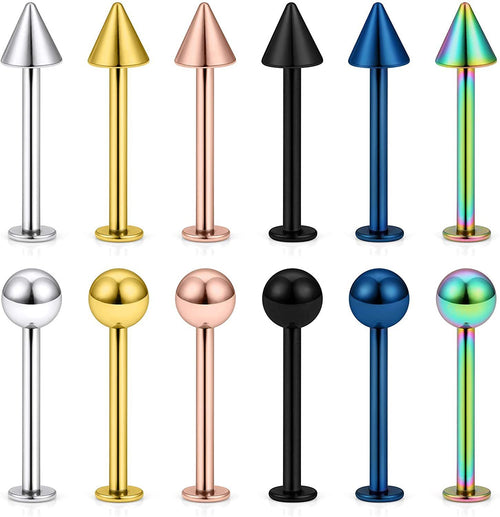 Piercing-ul Tău Perfect: Labret Universal din Oțel 316L, pentru Buză, Nas sau Ureche.