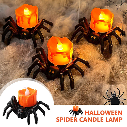 Decor de Halloween cu Lumini Spider – Petrecere Înfiorătoare și Casa Bântuită ️
