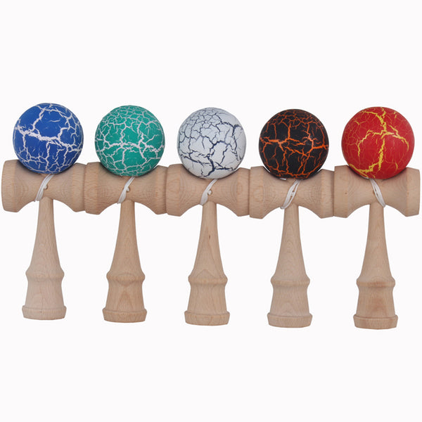 Kendama din Bambus „Safety Crack” – Jucărie Eduvativă și de Îndemânare din Lemn, 7 Culori Vibrante