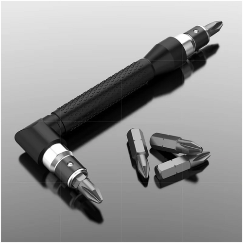 Cheie Unghiulară Tip L, Mâner pentru Biți Hexagonali 1/4 (6.35mm), Unealtă Indispensabilă.