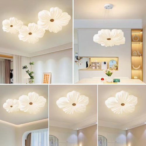 Plafonieră LED Modernă Design Floare, 70/110cm, 3 Culori de Lumină, pentru Living, Dormitor.