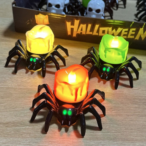 Decor de Halloween cu Lumini Spider – Petrecere Înfiorătoare și Casa Bântuită ️