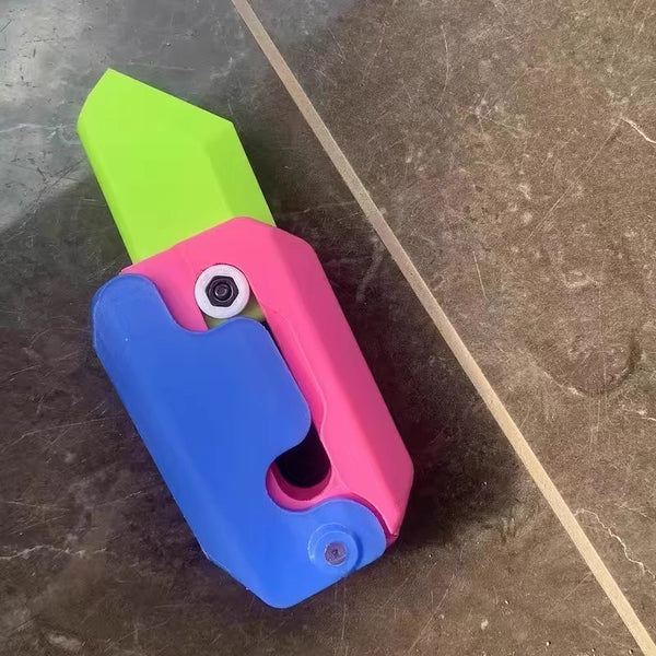 Jucărie Fidget Antistres Cuțit Morcov 3D, Breloc Decompresie, Cadou pentru Copii și Adulți