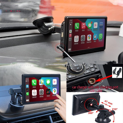 Ecran Auto Inteligent IPS Portabil – Proiecție Wireless, CarPlay și Android Auto