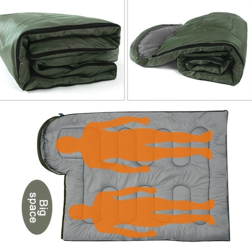 Sac de Dormit 4 Anotimpuri Pacoone, Ușor, Fibră Sintetică, Nailon, Drumeție, Munte, Camping.